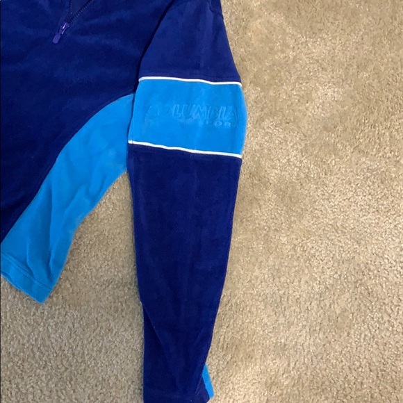 Columbia zip up pullover with logo sleeve size M - Picture 3 of 4